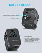 Universal Travel Adapter, VINTAR International Power Adapter - Image 5