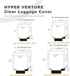 HYPER VENTURE Clear PVC Luggage Cover Full Transparent Suitcase Protector Fits - Image 2