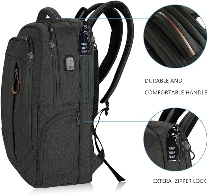 KROSER Laptop Backpack Large Computer Backpack Fits up to 17.3 Inch Laptop - Image 4