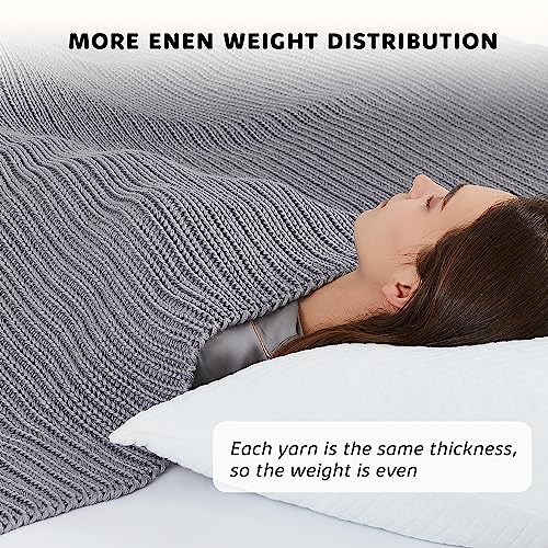 Knitted Weighted Blanket (26-magmatic Gray / 48" x 72" | 12lbs)