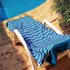 Quick Dry Microfiber Beach Towel (Blue Sea / Large 63x31")
