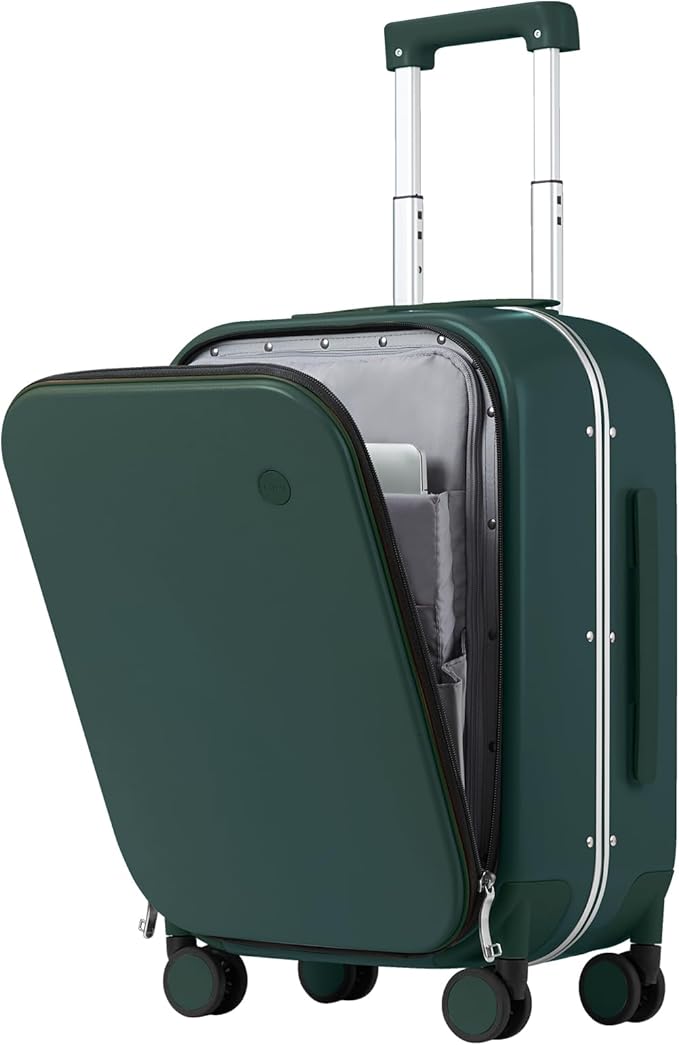 mixi Carry On Luggage, Travel Rolling Luggage Aluminum Frame PC Hardside by MIXI