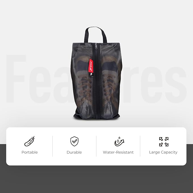 pack all Shoe Bag for Travel, Water-Resistant Shoe Pouch for Gym, - Image 3