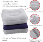 Inflatable Travel Foot Rest Pillow, Head Pad, Soft Flocking Pillow, Flights - Image 4