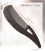 Dandruff Comb Fine Tooth Scalp Detox Comb Lice for Women, Men & Kids Stainless Steel Scalp Detoxing, Sweep & Massage Hair Brush Tool for Hair Care (Brown)