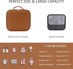 Makeup Bag with Led Mirror, Travel Makeup Organizer with 3 Color Setting - Image 2
