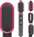 Hot-Air Hair Brush, 4 in 1 Hair Dryer Brush for Styling/Straightening/Curling/Fast Drying, Volumizer Salon Negative Ion Blow Dryer Brush
