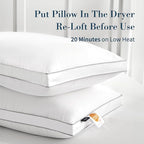 Globon Luxury Feather Down Pillow Standard Queen Size - Image 2