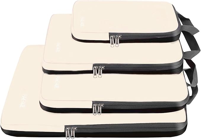 BAGAIL 4 Set/6 Set/8 Set Compression Packing Cubes Travel Accessories by BAGAIL