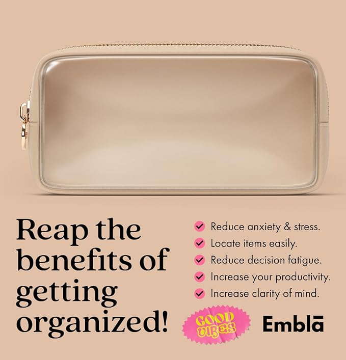 Clear Makeup Bag Zipper Pouch, Transparent Cosmetic Case Organizer, TSA - Image 6