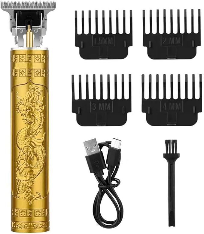 LQTⓇ Professional Beard Trimmer for Men, Rechargeable Hair Trimmer, Hair Clipper for for Hair Cutting, Cordless Electric Razor Shavers, Mens Gifts (Gold)