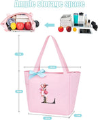 Vavabox Tote Bag, A-Z Initial Monogrammed Waterproof Tote Bag, Bridesmaid Gifts - Image 2