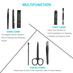 8 PCS Premium Manicure Set, AULLUA Nail Clippers, Professional Grooming Gift Kit - Image 4