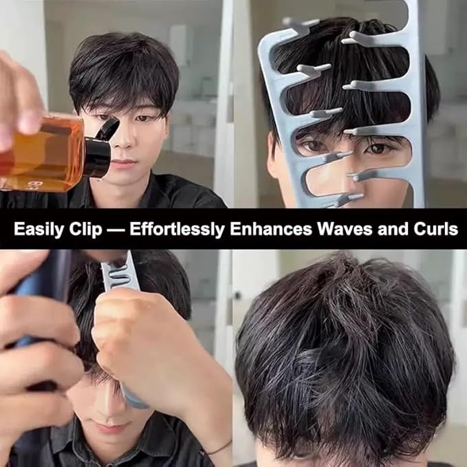 2026 Upgrade Texture Comb — Men's Fluffy Texture Hair Styling Appliances, Volume And Grooming Accessory For Women, Maximum Lift Hair Roots Volume Tool (Green x 1pc)