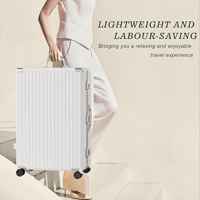AnyZip Luggage Sets 2 Piece Aluminum Frame Carry On and Checked Suitcase PC ABS - Image 6