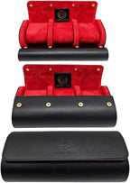 Genuine Napa Leather Watch Roll Travel Case by CaliberWatch