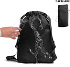 ZOORON Waterproof Drawstring Gym Backpack Bag - Image 5