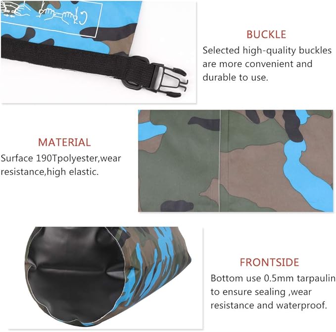 Waterproof Dry Bag 2L/5L/10L/15L/20L/30L, Roll Top Sack Keeps Gear Dry - Image 3