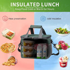iknoe Large Foldable Cooler Bag, 8.5L Insulated Lunch Bag, Leakproof Lunch - Image 2