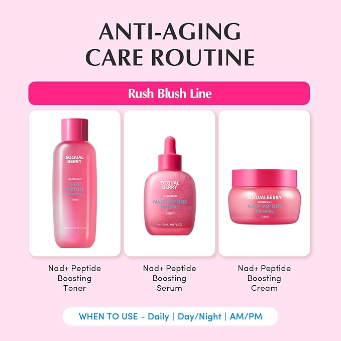 EQQUALBERRY NAD+ Peptide Boosting Cream – Collagen-Enhancing Moisturizer for Skin Elasticity, Healthy Aging&Wrinkle Care – Korean Skincare Anti-Aging Face Cream with Peptides (1.69 fl.oz / 50ml)