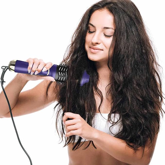 Roewol Nil Hair Dryer Brush, 4-in-1 Styling Tool, Compact, Gold