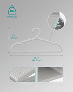 30 Pack Clothes Hangers, Non Slip Plastic Coat Hangers, Space Saving, Heavy Duty - Image 7