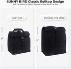 SUNNY BIRD Insulated Lunch Bag Rolltop Lunch Box - Image 3