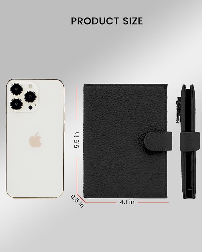 RFID Slim Passport Holder for Man & Women, Compact Leather Passport Wallet - Image 5