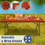 2 Pack Rectangle Spandex Fitted Table Cloth (Rust / 48" x 30" (Rectangular))