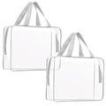 2Pcs Crystal Clear PVC Travel Toiletry Bag Kit by ROYBENS