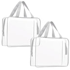 2Pcs Crystal Clear PVC Travel Toiletry Bag Kit by ROYBENS