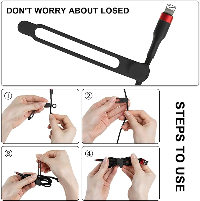 Nearockle 16Pcs Silicone Cable Straps Wire Organizer - Image 3