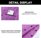 Rain Poncho Jacket Coat Hooded Zipper Style - Image 4