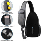 WATERFLY Crossbody Sling Backpack Sling Bag Travel Hiking Chest Bag Daypack - Image 5
