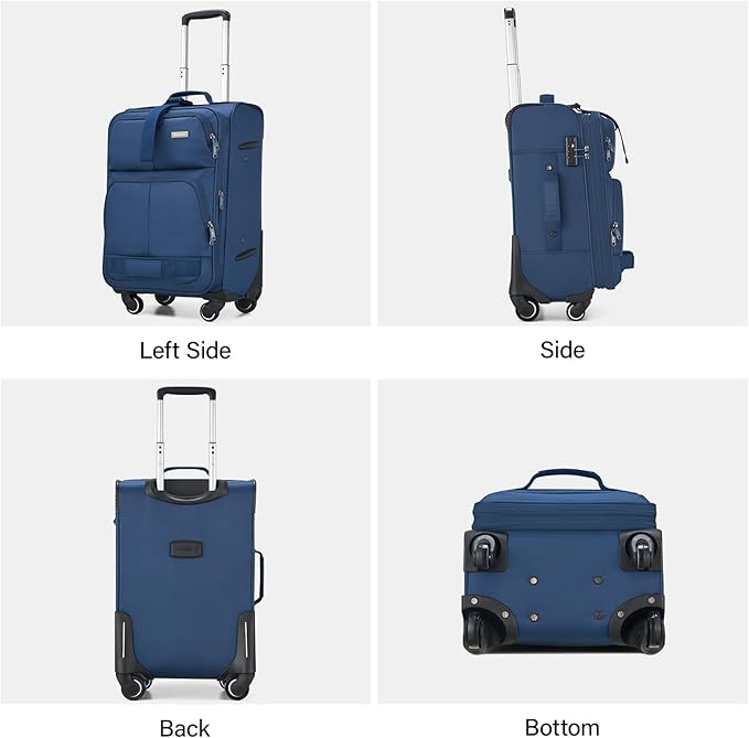 Hanke 20 Inch Softside Expandable Carry On Luggage - Image 8