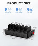 CREATIVE DESIGN 50W 6 Ports Multi Charger Station - Image 7