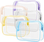 PACKISM Clear Toiletry Bag, 5 Pack TSA Approved Toiletry Bag Quart Size Bag by Packism