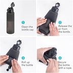 TakeToday Collapsible Water Bottles 32oz, Foldable Travel Water Bottle - Image 9