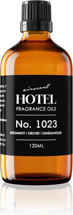 AirScent Hotel Diffuser Oil No. 1023 Inspired by The Baccarat Hotel Scent - Love Affair Fragrance Oil for Ultrasonic and Waterless Diffusers and Crafting - 120 mL, 4 fl oz Glass Bottle with Dropper