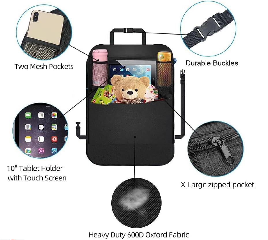 Premium Backseat Organizer for Kids 2 Pack