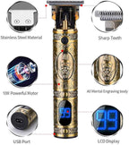 Hair Clippers for Men, Professional Hair & Beard Trimmer for Men, T-Blade Hair Edgers Clippers, Gold Knight Close-Cutting Trimmers, Cordless Clippers for Hair Cutting