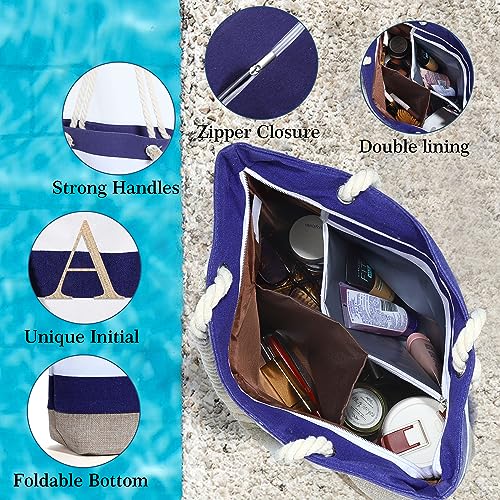 Beach Bags for Women (K / Dark Blue)