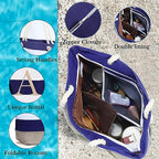 Personalized Beach Bag for Women (Plain / Dark Blue)