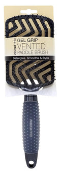 Swissco Pro Gel Grip Vented Hair Brush Gloss (Black Gloss)