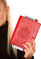 Eoehro Passport and Vaccine Card Holder Combo, Faux Leather, Lightweight - Image 6