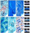 Microfiber Beach Towel (6 Pack Turtle Turtle Blue Mo / 32x71 Inch)