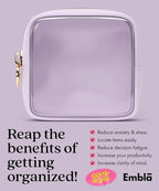 Clear Makeup Bag Zipper Pouch, Transparent Cosmetic Case Organizer, TSA - Image 5