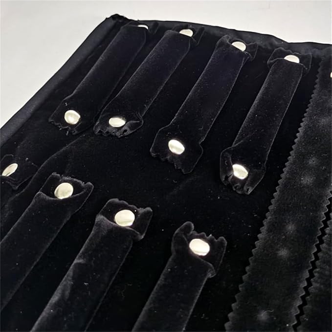 Velvet Travel Jewelry Case Roll Bag Organizer - Image 8