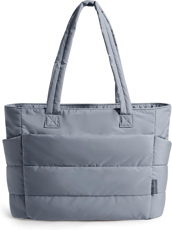 BAGSMART Tote Bag for Women, Lightweight Puffy Tote Bag by BAGSMART