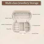Small Travel Jewelry Case With PU Leather, Sturdy And Smooth Gold Metal Zipper - Image 4
